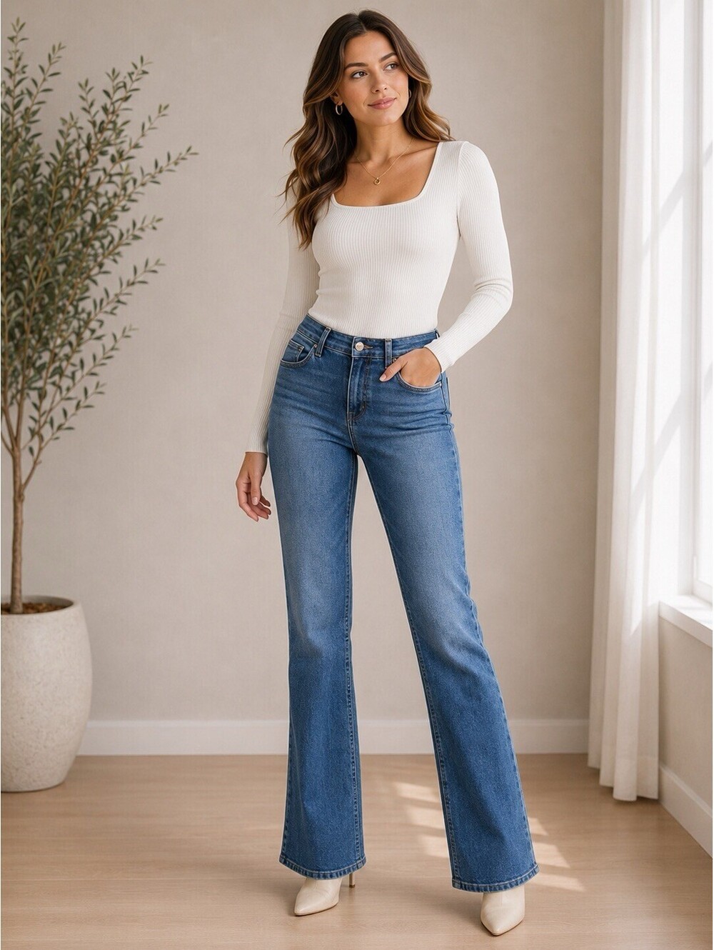 Wrangler Willow‎ Ultimate Riding Jeans Women 28X34 Blue Dark Jeans Stretch